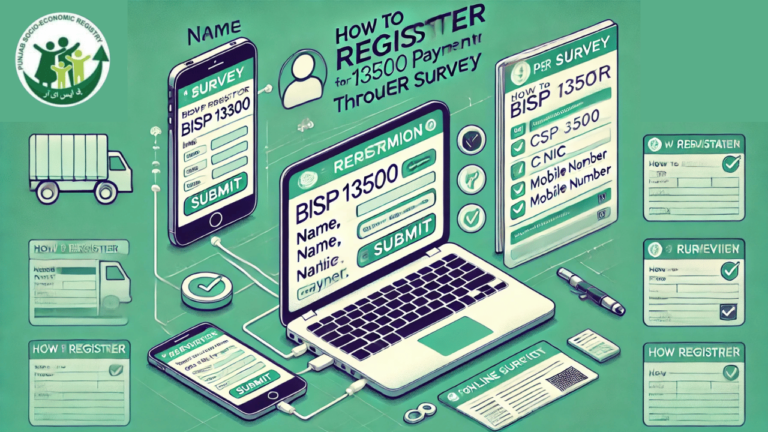 How To Register for BISP 13500 Payment Through PSER Survey?